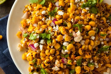 Gordijnen Homemade Mexican Corn Salad © Brent Hofacker