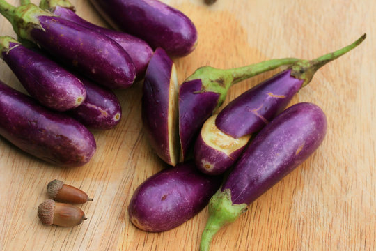 Purple eggplants