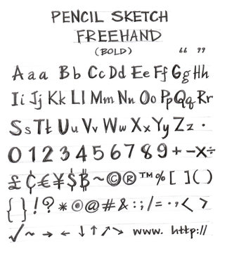 freehand pencil font Bold