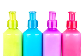 Multicoloured Lotion bottles