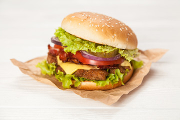 Delicious hamburger