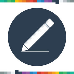 Flat pen icon drawing a line.