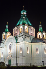 Alexander Nevsky church with night illumination