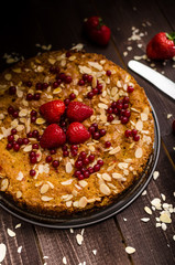 Homemade polenta cake