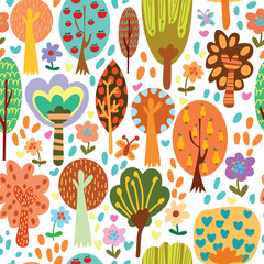 Outdoor concept seamless pattern