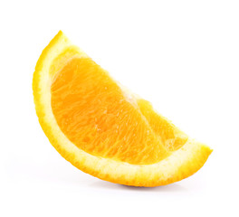 Piece of orange isolated on white