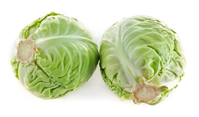 Obraz premium Fresh cabbage isolated on white