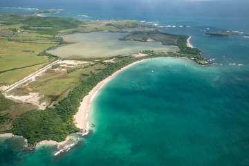 Photo aérienne du sud de la Martinique