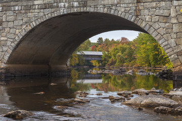 Bridge Over Contoocook River in Fall