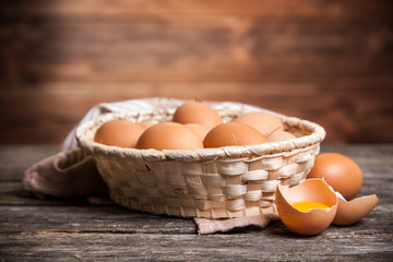 Fresh organic eggs