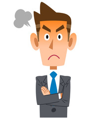 怒るビジネスマン