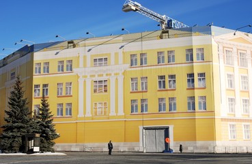 Moscow Kremlin in winter. UNESCO World Heritage Site.