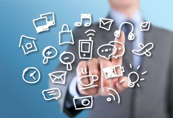 Concept, cloud, media.