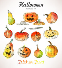 Set of pumpkins