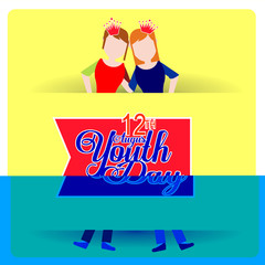 Youth Day illustration over color background