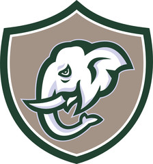 Elephant Head Tusk Side Shield Retro