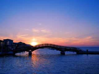 Fototapeta premium Bridge on the Ionian island of Lefkas