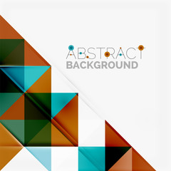 Abstract geometric background. Modern overlapping triangles