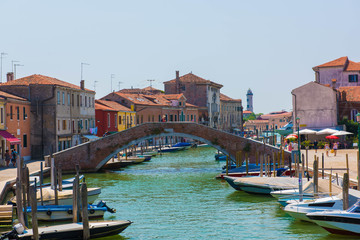 Fototapeta na wymiar The main canal in Murano.
