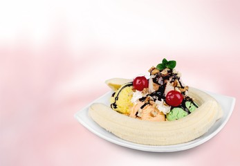 Banana Split, Ice Cream, Banana.