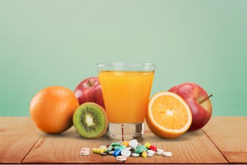 Healthy Lifestyle, Pill, Food.
