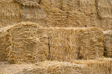 Straw bales.