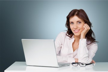 Laptop, Women, Computer.