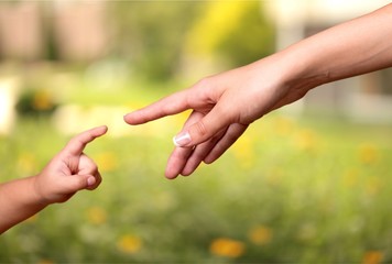 Motherchild, reaching, hands.