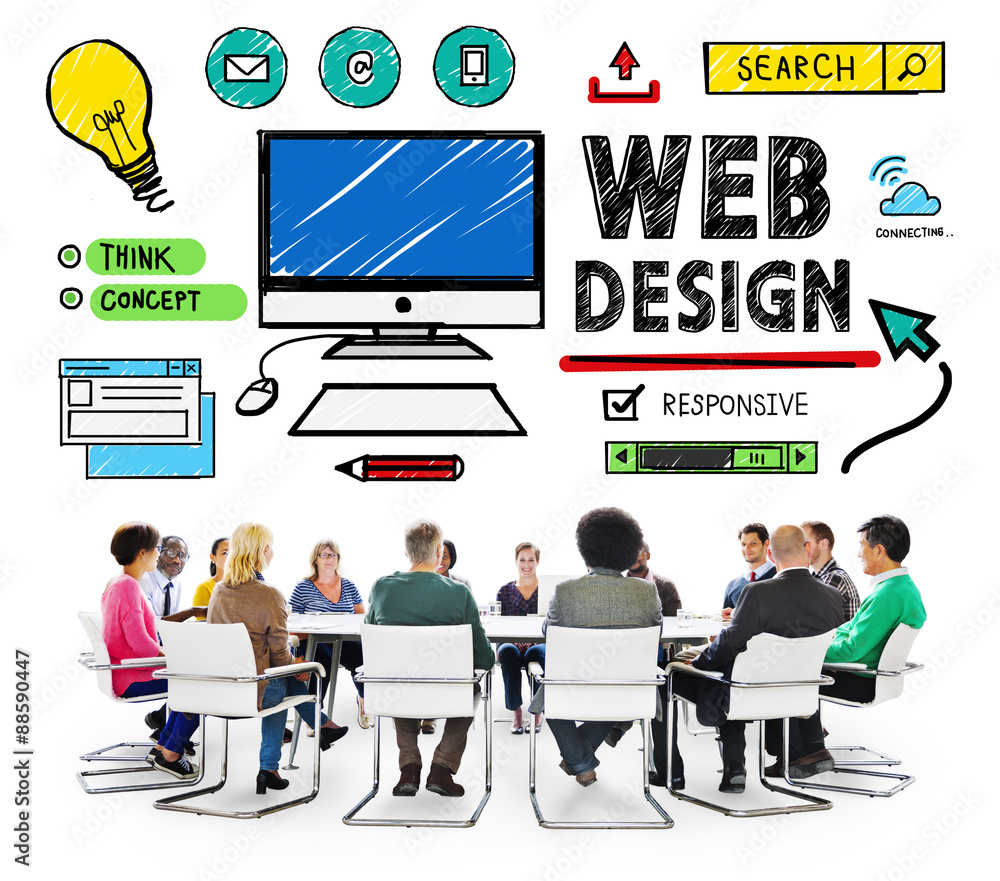 Poster web design development style ideas interface concept