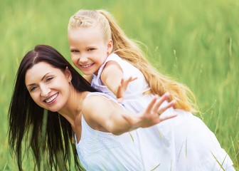Obraz premium Family, Child, Mother.