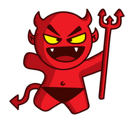cute devil cartoon