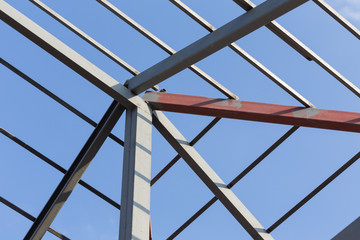 steel beams roof truss residential building construction
