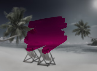 Summer Vacation Holidays Paint Stroke Concept