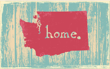 Washington nostalgic rustic vintage state vector sign