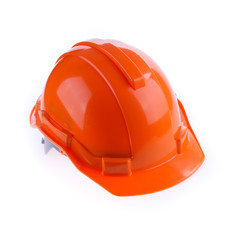 Fototapeta premium orange safety helmet hard hat, tool protect worker
