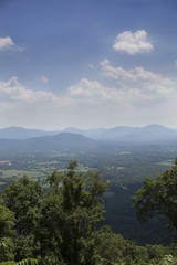 Clouds over the mountains at Afton Mountain near Charlottesville Virginia.