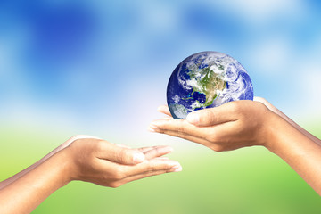 We love the world of ideas,Human help take care of the world, the world in human hands. Elements of...