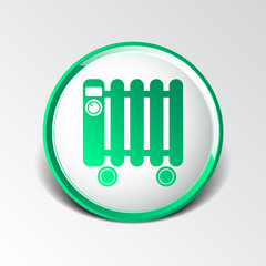 Typical heater filled radiator icon symbol electric
