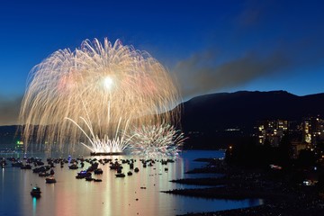 fireworks display at English Bay