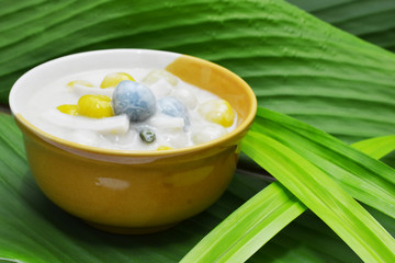 Thai dessert with coconut milk