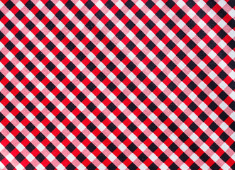 red black white checked pattern