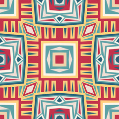 Abstract Colorful Damask Seamless Vector Background