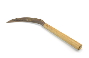 sickle on the white background