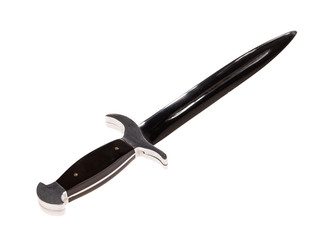 Bowie knife with black grip.