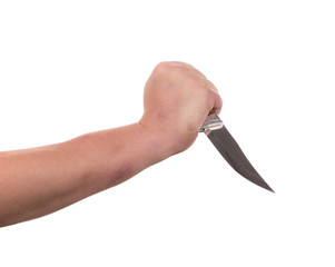 Grip of knife.