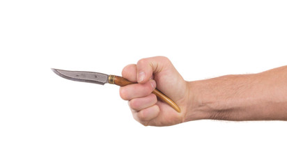 Grip of knife. 