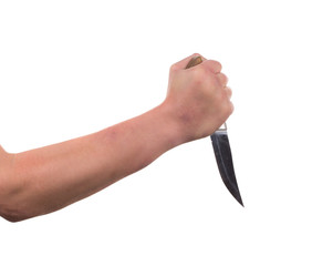 Grip of knife.