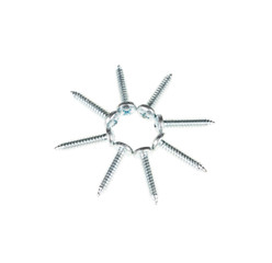 Zinked and anodized screws.