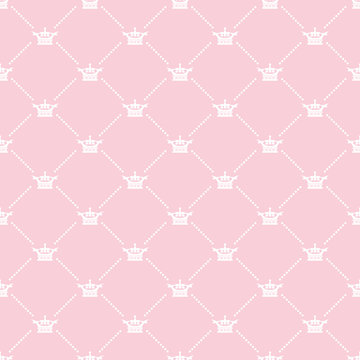 Seamless damask decorative pink wallpaper