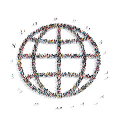 group  people  shape  globe